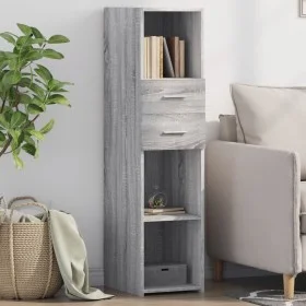 Tall Sonoma Gray Engineered Wood Sideboard 30x42.5x124 cm by , Sideboards - Ref: Foro24-846157, Price: 64,82 €, Discount: %