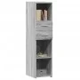 Tall Sonoma Gray Engineered Wood Sideboard 30x42.5x124 cm by , Sideboards - Ref: Foro24-846157, Price: 64,82 €, Discount: %