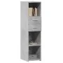 Hoher Schrank aus grauem Beton-Ingenieurholz, 30x42,5x124 cm. von , Sideboards - Ref: Foro24-846155, Preis: 68,16 €, Rabatt: %