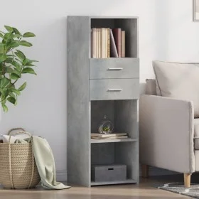 Tall engineered wood gray concrete sideboard 40x42.5x124 cm by , Sideboards - Ref: Foro24-846162, Price: 73,73 €, Discount: %