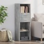 Tall engineered wood gray concrete sideboard 40x42.5x124 cm by , Sideboards - Ref: Foro24-846162, Price: 74,66 €, Discount: %