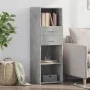 Tall engineered wood gray concrete sideboard 40x42.5x124 cm by , Sideboards - Ref: Foro24-846162, Price: 73,73 €, Discount: %