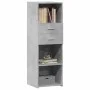 Tall engineered wood gray concrete sideboard 40x42.5x124 cm by , Sideboards - Ref: Foro24-846162, Price: 73,73 €, Discount: %