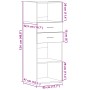 Tall engineered wood sideboard in gray concrete 45x42.5x124 cm by , Sideboards - Ref: Foro24-846169, Price: 71,69 €, Discount: %
