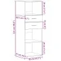 Tall engineered wood sideboard in gray concrete 45x42.5x124 cm by , Sideboards - Ref: Foro24-846169, Price: 70,85 €, Discount: %
