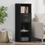 Tall black engineered wood sideboard 40x42.5x124 cm by , Sideboards - Ref: Foro24-846160, Price: 67,63 €, Discount: %