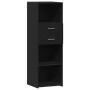 Tall black engineered wood sideboard 40x42.5x124 cm by , Sideboards - Ref: Foro24-846160, Price: 67,63 €, Discount: %