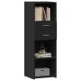 Tall black engineered wood sideboard 40x42.5x124 cm by , Sideboards - Ref: Foro24-846160, Price: 67,63 €, Discount: %