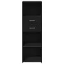 Tall black engineered wood sideboard 40x42.5x124 cm by , Sideboards - Ref: Foro24-846160, Price: 67,63 €, Discount: %