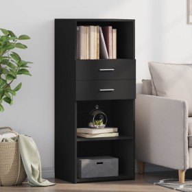 Aparador alto madera de ingeniería negro 50x42,5x124 cm de , Aparadores - Ref: Foro24-846174, Precio: 89,75 €, Descuento: %