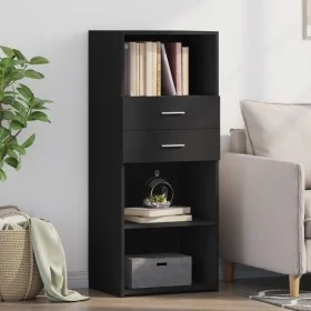 Hoher schwarzer Schrank aus Holzwerkstoff 50x42,5x124 cm. von , Sideboards - Ref: Foro24-846174, Preis: 88,33 €, Rabatt: %