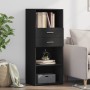 Hoher schwarzer Schrank aus Holzwerkstoff 50x42,5x124 cm. von , Sideboards - Ref: Foro24-846174, Preis: 89,75 €, Rabatt: %