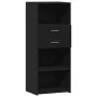 Tall black engineered wood sideboard 50x42.5x124 cm by , Sideboards - Ref: Foro24-846174, Price: 88,48 €, Discount: %