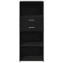 Tall black engineered wood sideboard 50x42.5x124 cm by , Sideboards - Ref: Foro24-846174, Price: 88,48 €, Discount: %
