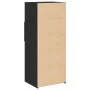 Tall black engineered wood sideboard 50x42.5x124 cm by , Sideboards - Ref: Foro24-846174, Price: 88,48 €, Discount: %
