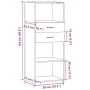 Tall black engineered wood sideboard 50x42.5x124 cm by , Sideboards - Ref: Foro24-846174, Price: 88,48 €, Discount: %