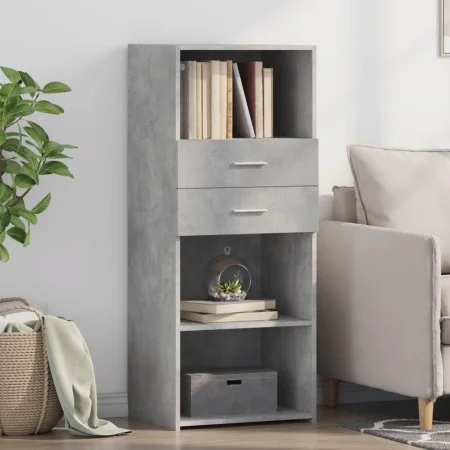 Tall engineered wood sideboard in gray concrete 50x42.5x124 cm by , Sideboards - Ref: Foro24-846176, Price: 75,77 €, Discount: %