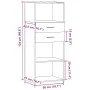 Tall engineered wood sideboard in gray concrete 50x42.5x124 cm by , Sideboards - Ref: Foro24-846176, Price: 75,77 €, Discount: %