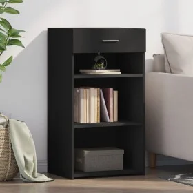 Engineered wood black sideboard 50x42.5x93 cm by , Sideboards - Ref: Foro24-846328, Price: 70,86 €, Discount: %