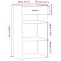 Schwarzer Schrank aus Holzwerkstoff 50x42,5x93 cm von , Sideboards - Ref: Foro24-846328, Preis: 71,81 €, Rabatt: %