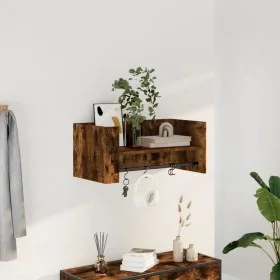 Engineered smoked oak wood wall shelf 70.5x35x30.5 cm by , Shelves and shelves - Ref: Foro24-848455, Price: 34,11 €, Discount: %