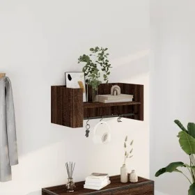 Brown oak engineered wood wall shelf 70.5x35x30.5 cm by , Shelves and shelves - Ref: Foro24-848457, Price: 30,38 €, Discount: %