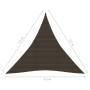 Braune HDPE-Segelmarkise 160 g/m² 4,5x4,5x4,5 m von vidaXL, Sonnenschirme - Ref: Foro24-311810, Preis: 26,80 €, Rabatt: %