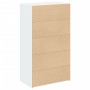 Hoher Schrank aus weißem Ingenieurholz 70x41x124 cm von , Sideboards - Ref: Foro24-846404, Preis: 74,71 €, Rabatt: %