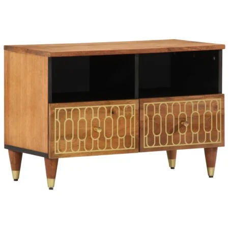 Mueble de TV madera maciza de mango 70x33x46 cm de , Almacenamiento para CD y DVD - Ref: Foro24-358285, Precio: 59,76 €, Desc...
