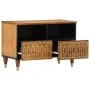 Solid mango wood TV stand 70x33x46 cm by , CD and DVD storage - Ref: Foro24-358285, Price: 59,86 €, Discount: %