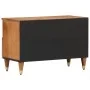 Solid mango wood TV stand 70x33x46 cm by , CD and DVD storage - Ref: Foro24-358285, Price: 59,86 €, Discount: %