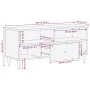 Solid mango wood TV stand 100x33x46 cm by , CD and DVD storage - Ref: Foro24-358300, Price: 65,03 €, Discount: %