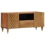Mueble de TV madera maciza de mango 105x33x46 cm de , Almacenamiento para CD y DVD - Ref: Foro24-358298, Precio: 127,15 €, De...