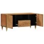 Solid mango wood TV stand 105x33x46 cm by , CD and DVD storage - Ref: Foro24-358298, Price: 127,15 €, Discount: %
