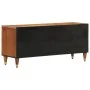 Solid mango wood TV stand 105x33x46 cm by , CD and DVD storage - Ref: Foro24-358298, Price: 127,15 €, Discount: %