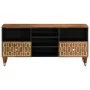 Mueble de TV madera maciza de mango 100x33x46 cm de , Almacenamiento para CD y DVD - Ref: Foro24-358302, Precio: 76,25 €, Des...