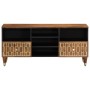 TV-Möbel aus massivem Mangoholz, 100x33x46 cm. von , CD- und DVD-Speicher - Ref: Foro24-358302, Preis: 76,96 €, Rabatt: %