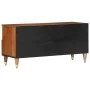 Solid mango wood TV stand 100x33x46 cm by , CD and DVD storage - Ref: Foro24-358302, Price: 76,25 €, Discount: %