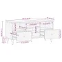 Solid mango wood TV stand 100x33x46 cm by , CD and DVD storage - Ref: Foro24-358302, Price: 76,25 €, Discount: %