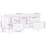 TV-Möbel aus massivem Mangoholz, 100x33x46 cm. von , CD- und DVD-Speicher - Ref: Foro24-358302, Preis: 76,96 €, Rabatt: %