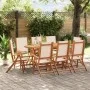 Juego comedor de jardín 9 pzas madera maciza acacia y textileno de , Conjuntos de jardín - Ref: Foro24-3279271, Precio: 743,5...