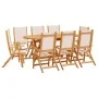 Juego comedor de jardín 9 pzas madera maciza acacia y textileno de , Conjuntos de jardín - Ref: Foro24-3279271, Precio: 743,5...