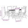 Garden dining set 7 pieces solid acacia wood and textilene by , Garden sets - Ref: Foro24-3279284, Price: 519,20 €, Discount: %