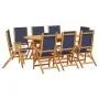 Juego comedor de jardín 9 pzas madera maciza acacia y textileno de , Conjuntos de jardín - Ref: Foro24-3279299, Precio: 737,5...