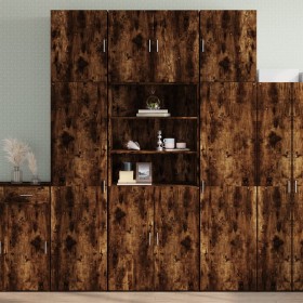 Tall smoked oak engineered wood sideboard 80x42.5x249 cm by , Sideboards - Ref: Foro24-3281361, Price: 249,76 €, Discount: %