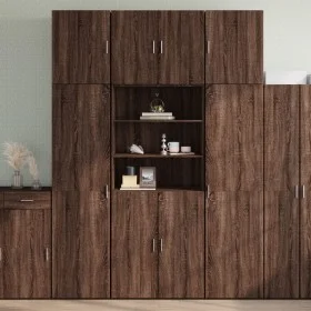 Hoher Schrank aus braunem Eichenfurnierholz 80x42,5x249 cm von , Sideboards - Ref: Foro24-3281363, Preis: 249,49 €, Rabatt: %