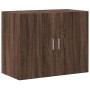 Aparador alto madera de ingeniería marrón roble 80x42,5x249 cm de , Aparadores - Ref: Foro24-3281363, Precio: 266,64 €