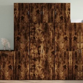 Tall smoked oak engineered wood sideboard 80x42.5x249 cm by , Sideboards - Ref: Foro24-3281368, Price: 268,84 €, Discount: %