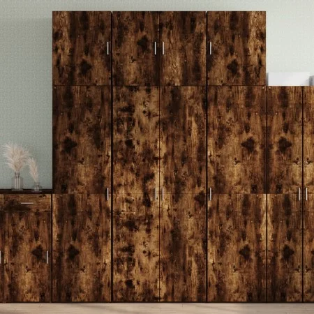 Tall smoked oak engineered wood sideboard 80x42.5x249 cm by , Sideboards - Ref: Foro24-3281368, Price: 268,84 €, Discount: %