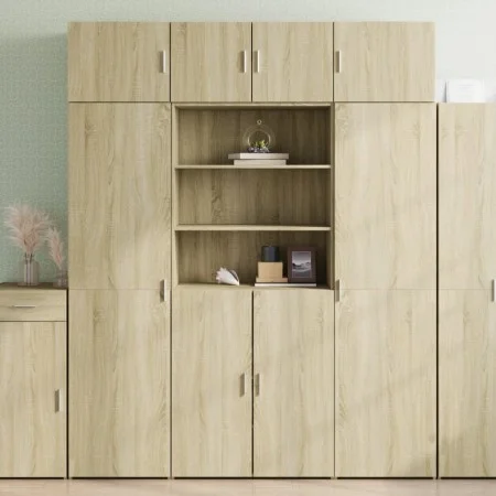 Engineered wood sideboard in Sonoma oak, 80x42.5x185 cm. by , Sideboards - Ref: Foro24-3281380, Price: 178,15 €, Discount: %